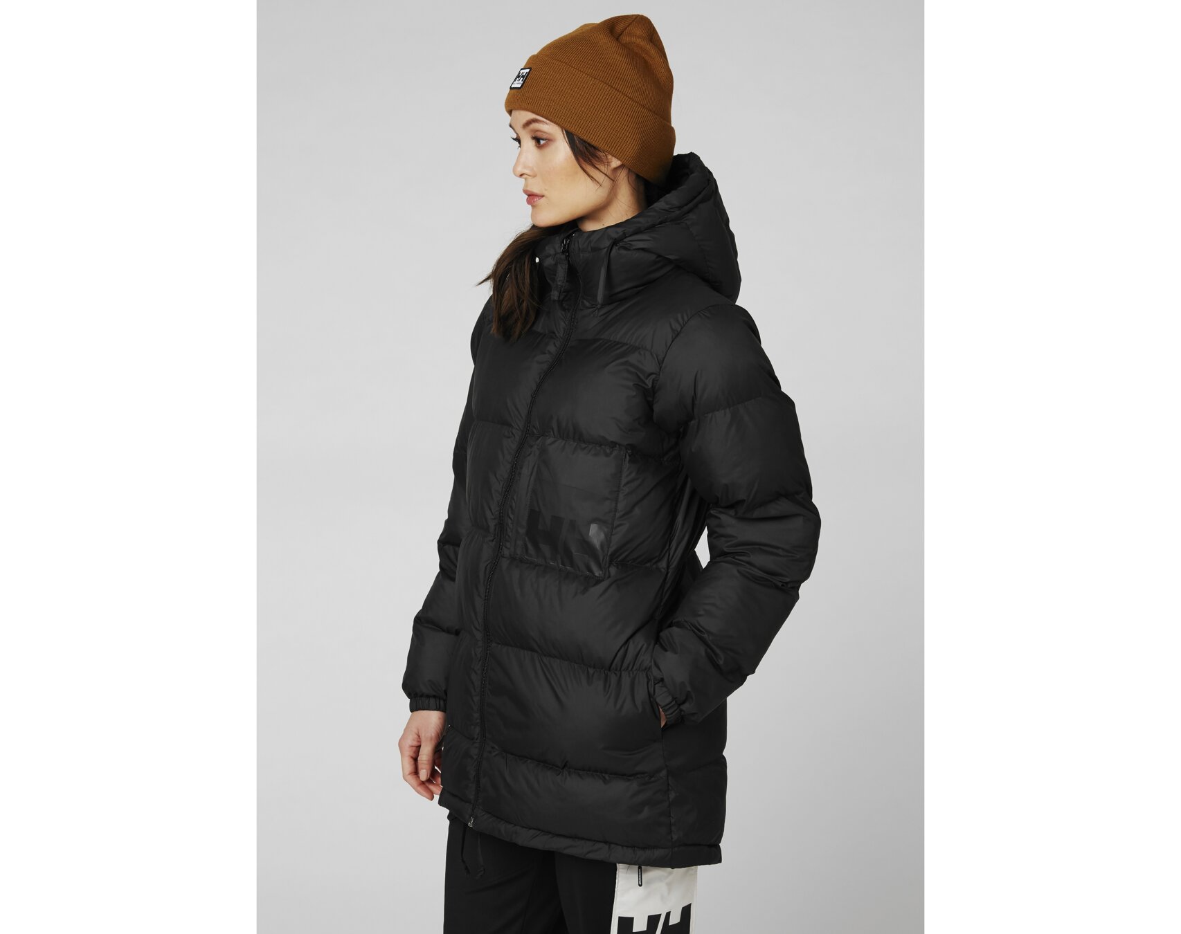 Damska Bunda Helly Hansen P C Puffer Parka 990 Black Snapbacks