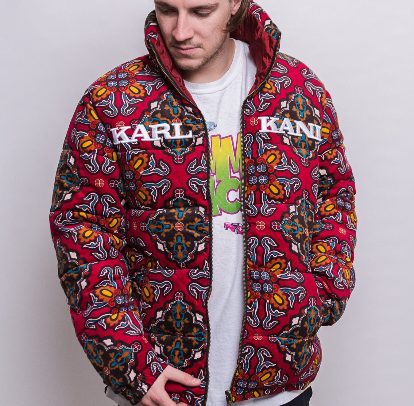 Karl kani retro reversible puffer on sale