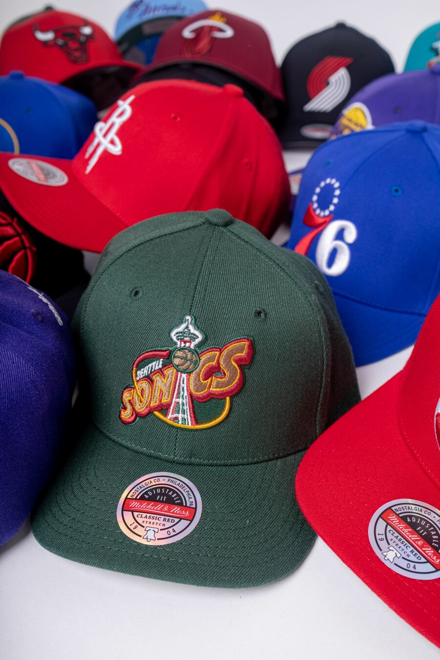 Mitchell & Team Ground 2.0 Stretch Snapback Sonics- Basketball Store