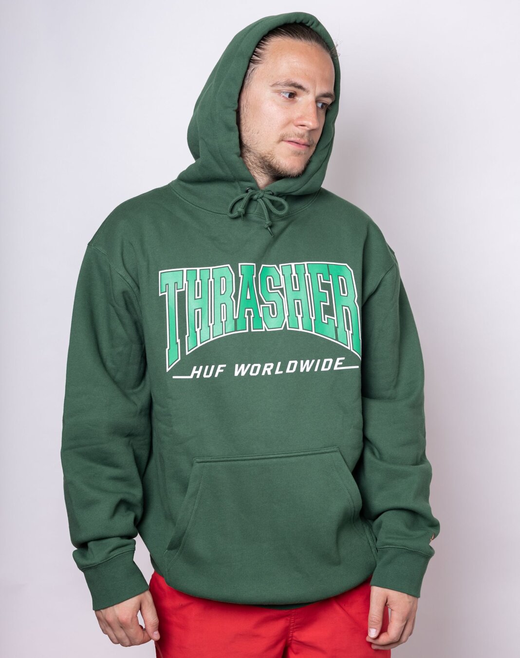 Mikina HUF × Thrasher Bayview Hoodie Forest Green - Snapbacks