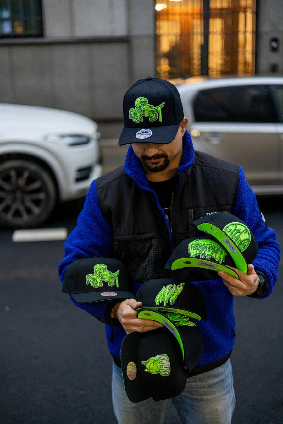 Chicago Bulls Mitchell & Ness Slime Drip Snapback Hat - Black