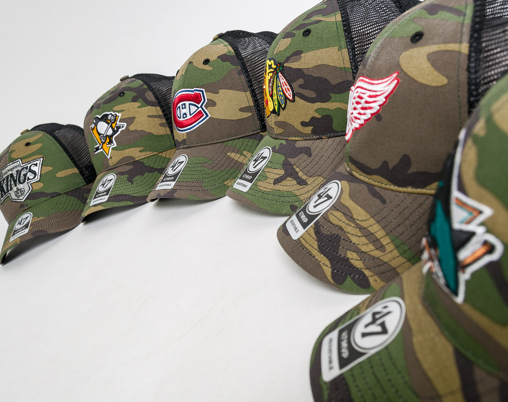 NHL San Jose Sharks Camo Branson Cap by 47 Brand