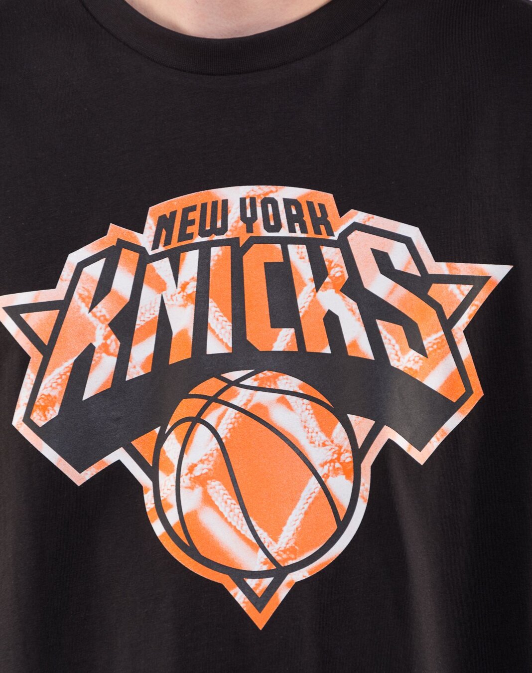 Black New Era NBA New York Knicks Logo Oversized T-Shirt