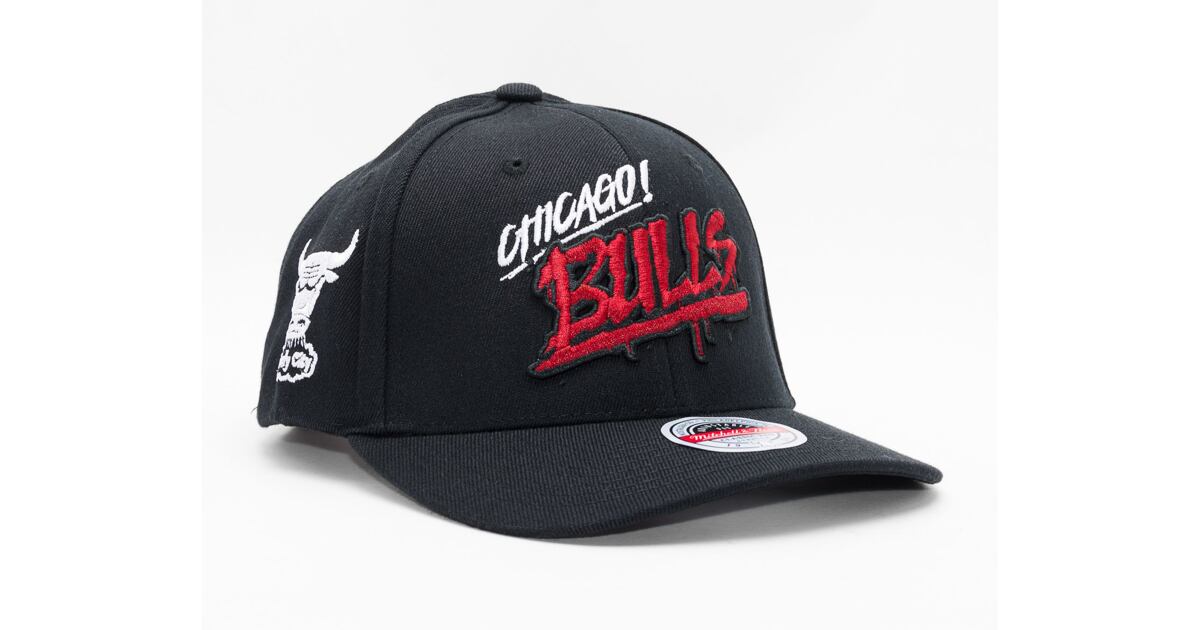 Mitchell & Ness Black HWC Slap Sticker Classic Red Snapback