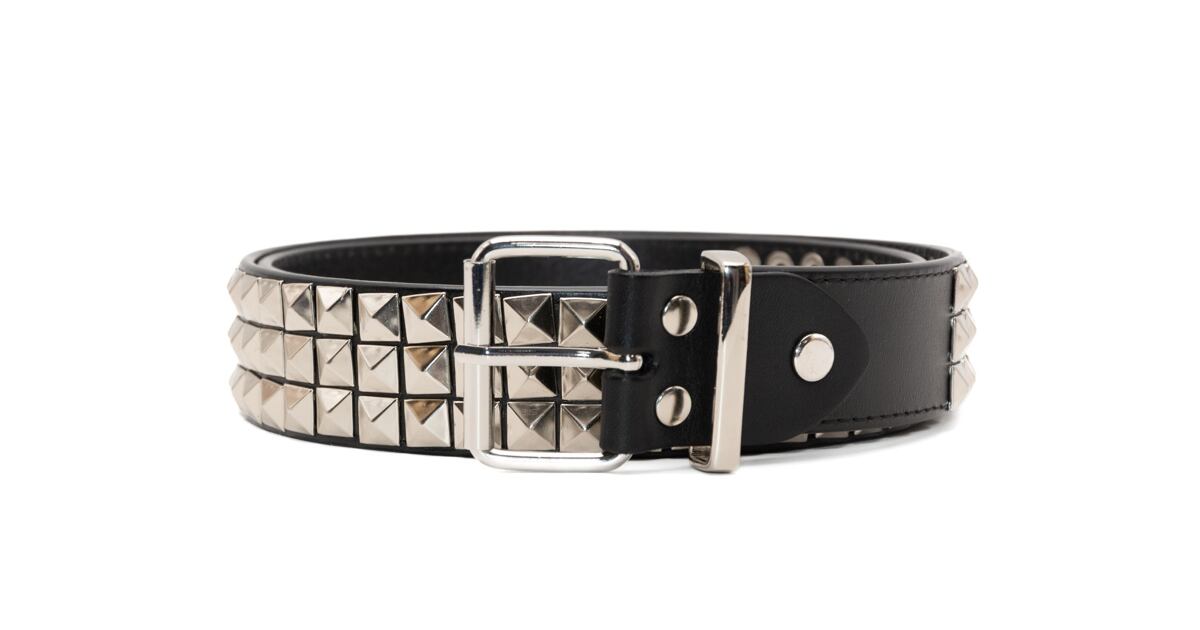 Kožený Pásek Wasted Paris BELT IRON REAL LEATHER - BLACK