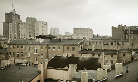 Panorama města Lodz