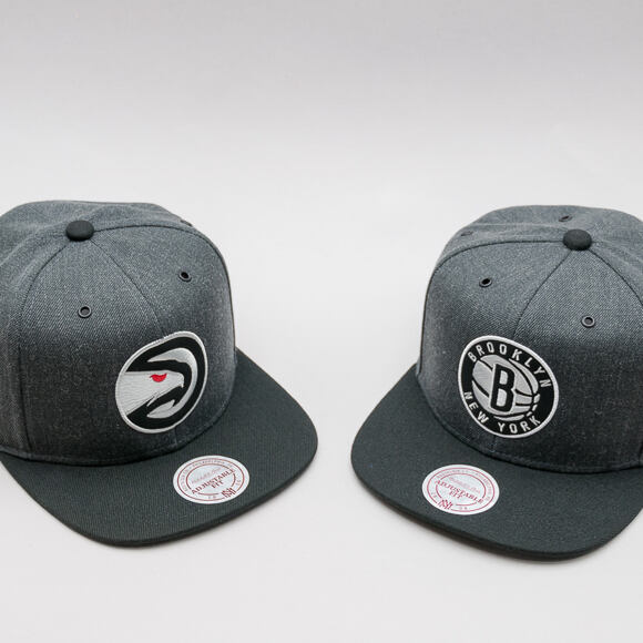 Kšiltovka Mitchell & Ness G3 Logo Brooklyn Nets Grey/Black Snapback
