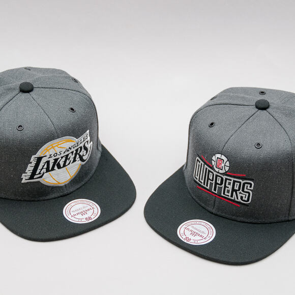 Kšiltovka Mitchell & Ness G3 Logo Los Angeles Lakers Grey/Black Snapback