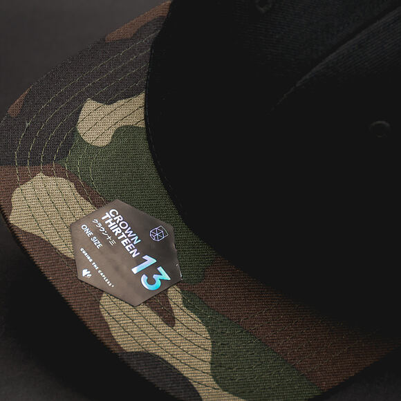 Kšiltovka State of WOW Crown 13 Black/Camo Snapback