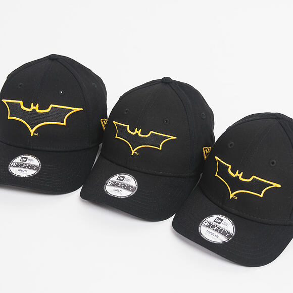 Dětská Kšiltovka New Era Char Outl Batman 9FORTY Toddler Black/Cyber Yellow Strapback