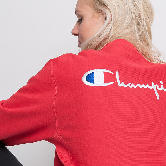 Mikina Champion Crewneck Sweatshirt Mini Classic Logo Red