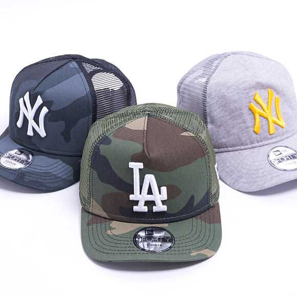 Dětská Kšiltovka New Era 9FORTY Trucker Los Angeles Dodgers Camo Essential