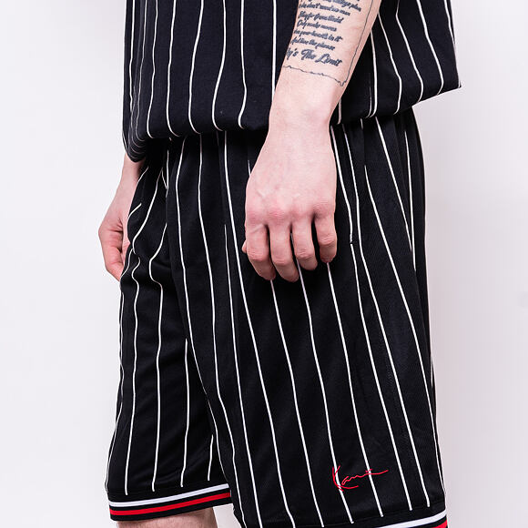 Kraťasy Karl Kani Signature Mesh Shorts 6013995 Black/White/Red