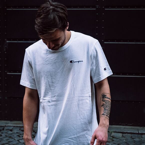 Triko Champion Crewneck T-Shirt White 214279 WW001