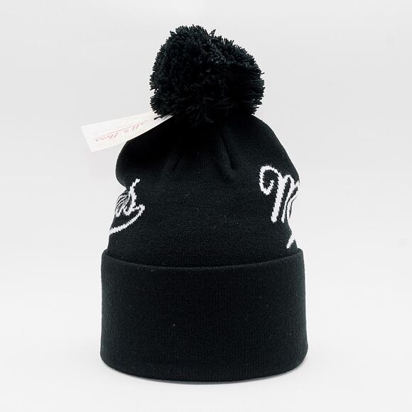 Kulich Mitchell & Ness Jacquard Script Bobble Knit Black