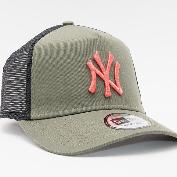 Kšiltovka New Era 9FORTY A-Frame Trucker MLB League Essential New York Yankees Snapback New Olive / 