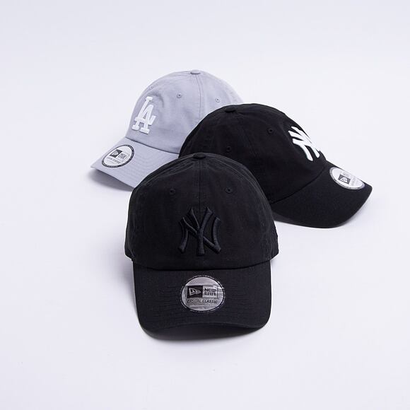 Kšiltovka New Era 9TWENTY MLB Team Cassual Classic New York Yankees Strapback Black / Black