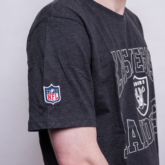 Triko New Era NFL Team Logo Tee Las Vegas Raiders Heather Graphite