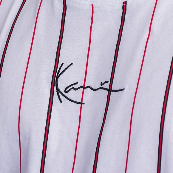 Triko Karl Kani KK Small Signature Pinstripe Tee 6030278 White