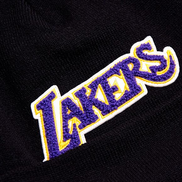 Kulich Mitchell & Ness Los Angeles Lakers Chenille Logo Cuff Knit Black
