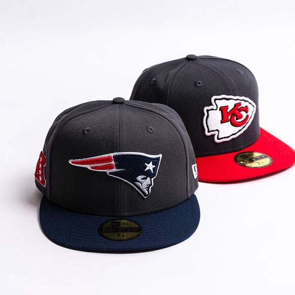 Kšiltovka New Era 59FIFTY NFL Official Team Colors New England Patriots Grey