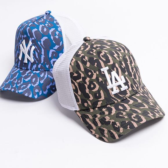 Kšiltovka New Era 9FORTY Trucker Wild Camo Los Angeles Dodgers Snapback New Olive