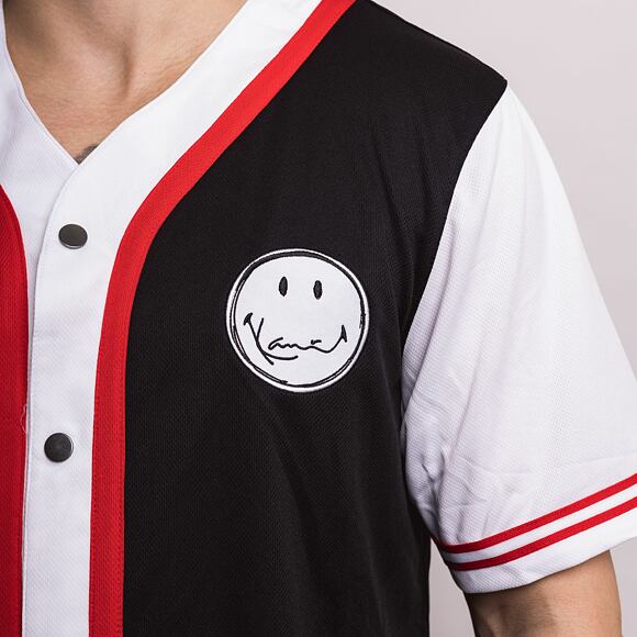 Triko Karl Kani OG Scribble Baseball Shirt black/white/red