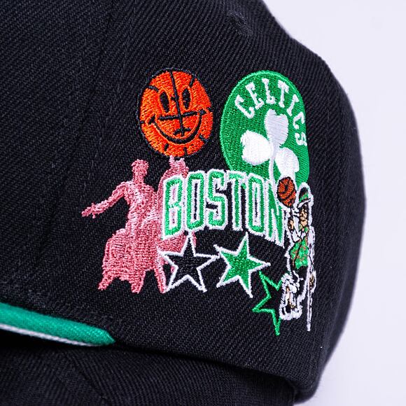 Kšiltovka Mitchell & Ness PATCH OVERLOAD SNAPBACK BOSTON CELTICS Black / Green