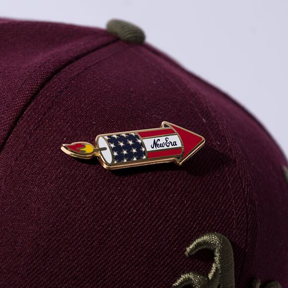 Kšiltovka New Era 59FIFTY MLB WS Sidepatch Trail Mix Oakland Athletics Frosted Burgundy