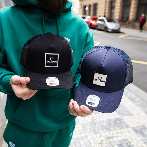 Kšiltovka Brixton Alpha Block X C MP Mesh Cap Washed Navy