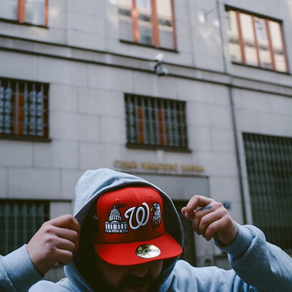 Kšiltovka Adam Wave New Era 59FIFTY MLB Authentic Performance Washington Nationals Fitted Team Color