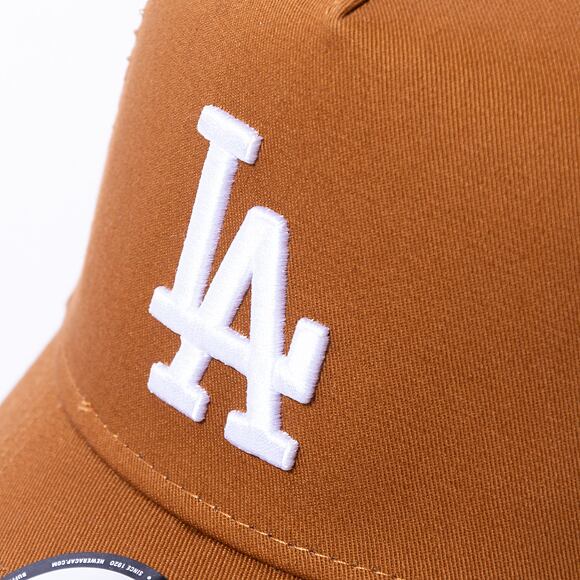 Kšiltovka New Era 9FORTY A-Frame Trucker MLB League Essential Los Angeles Dodgers Toasted Peanut / W