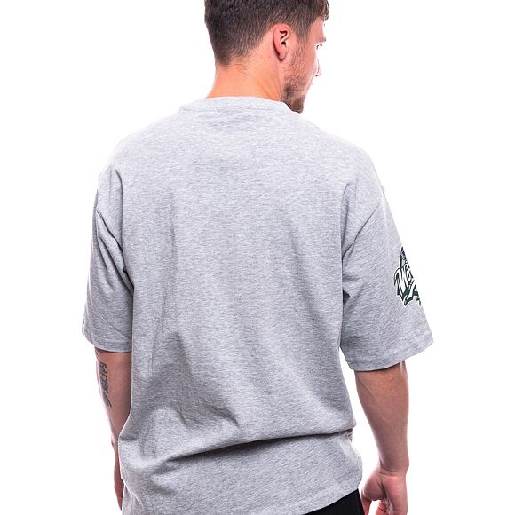 Triko New Era MLB Team Patch Oversized Tee New York Yankees Cooperstown Heather Grey / Dark Green