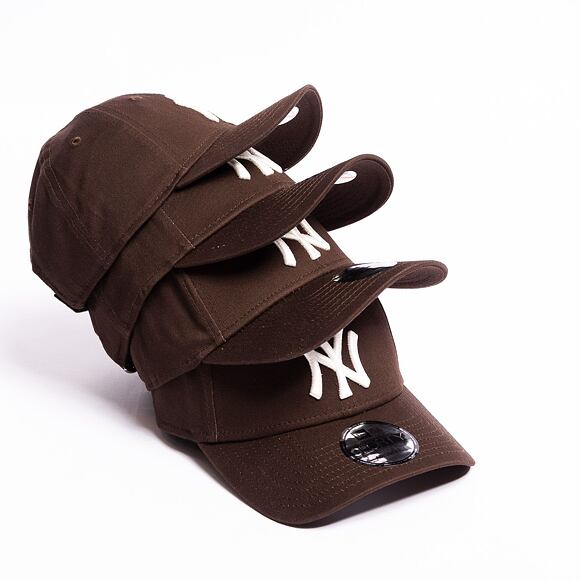 Kšiltovka New Era 9FORTY MLB League Essential New York Yankees Dark Brown / Off White