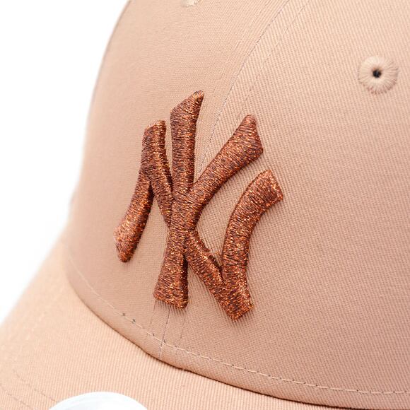 Dámská Kšiltovka New Era - 9FORTY Womens MLB Metallic - NY Yankees - Beige