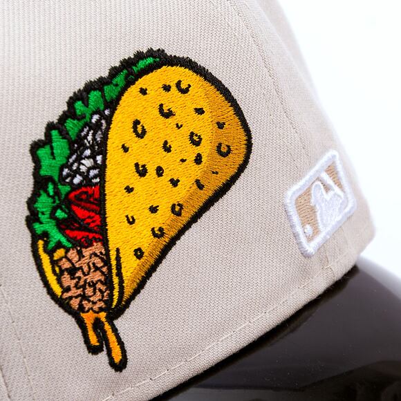 Kšiltovka New Era - MLB Food Icon 59FIFTY - LA Dodgers - Stone / White