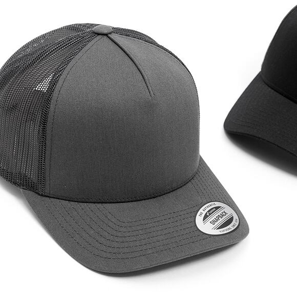 Kšiltovka Yupoong 5-Panel Retro Trucker Cap Charcoal