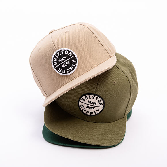 Kšiltovka Brixton - Oath Iii Snapback - Olive Surplus/Whitecap