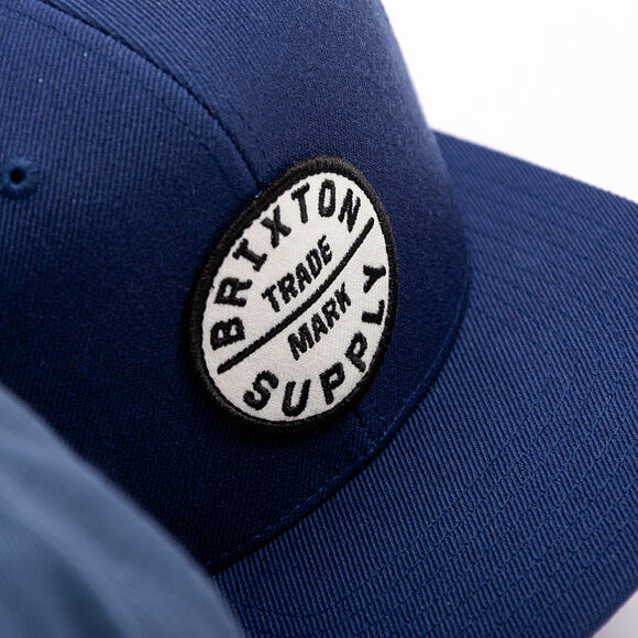 Kšiltovka Brixton - Oath Iii Snapback - Washed Navy/White/Black