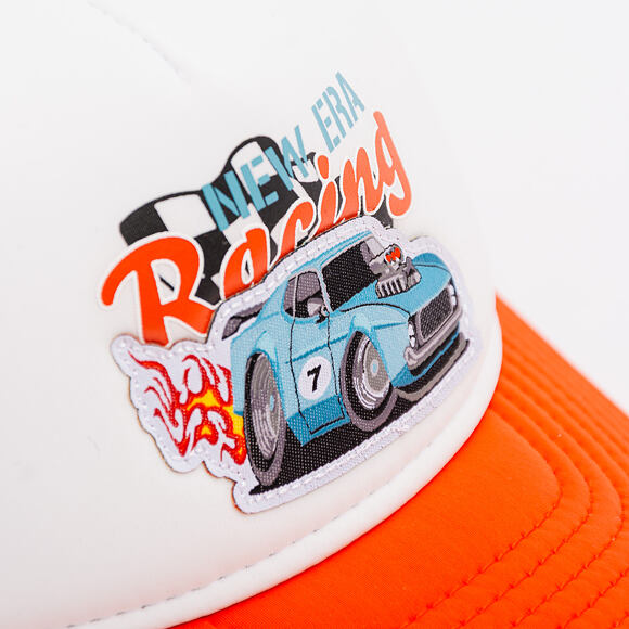 Dětská Kšiltovka New Era - Racing Foam 9FORTY Trucker - Orange / White
