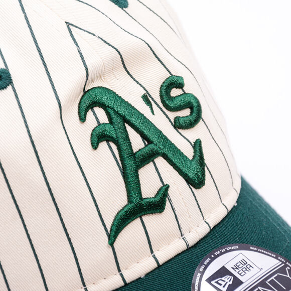 Kšiltovka New Era - MLB Pinstripe 9TWENTY - Oakland Athletics - Dark Green