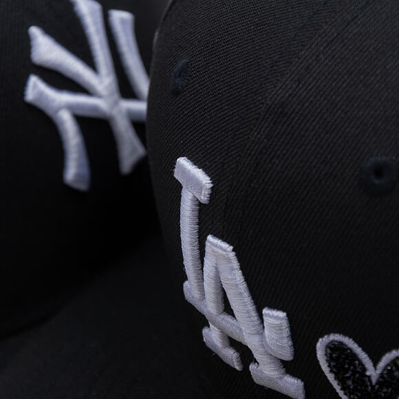 Kšiltovka New Era - MLB Team Heart 59FIFTY - LA Dodgers - Black / White