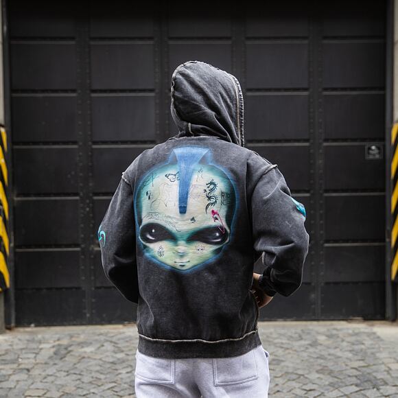 Mikina Rip N Dip - Squabble Up Hoodie - Black Vintage Wash