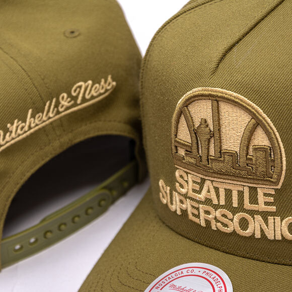 Kšiltovka Mitchell & Ness - NBA Fashion Basic Pro HWC - Seattle Supersonics - Olive