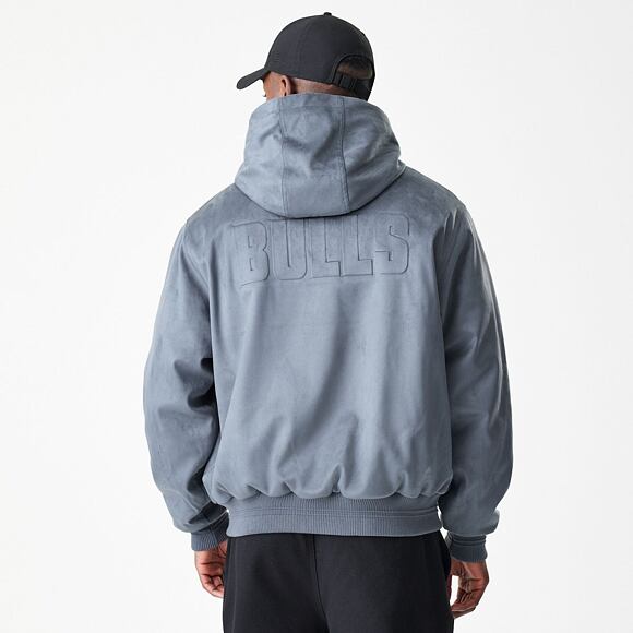 Bunda New Era - NBA Suede Hooded Jacket - Chicago Bulls - Grape