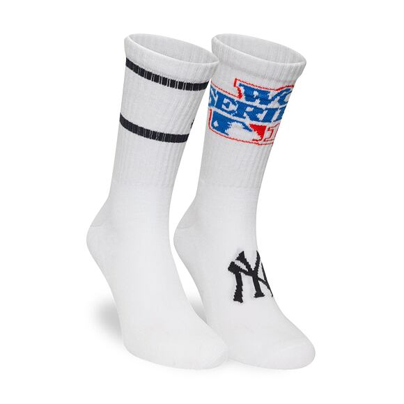 Ponožky New Era - MLB WS Crew Socks 2pk - NY Yankees - White