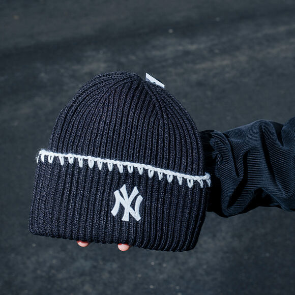 Dámský Kulich New Era - MLB Chunky Top Stitch Beanie - NY Yankees - Black