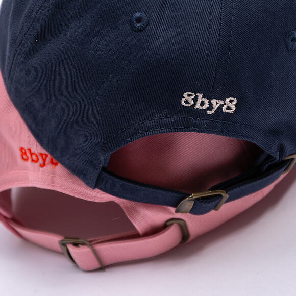 Kšiltovka 8by8 - Dadcap - "Sorry I'm Late I saw a dog" - Baby Pink/Red