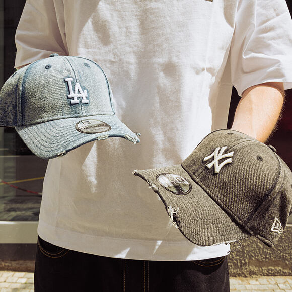 Kšiltovka New Era - MLB Acid Wash Denim 9FORTY - LA Dodgers - Pastel Blue