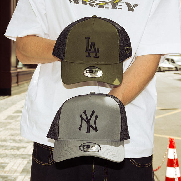 Kšiltovka New Era - MLB Tech Pack 9FORTY A-Frame Trucker - NY Yankees - Steel